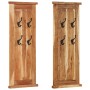 Percheros 2 unidades madera maciza de acacia 38x100 cm de vidaXL, Percheros para sombreros y abrigos - Ref: Foro24-337854, Pr...