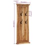 Percheros 2 unidades madera maciza de acacia 38x100 cm de vidaXL, Percheros para sombreros y abrigos - Ref: Foro24-337854, Pr...