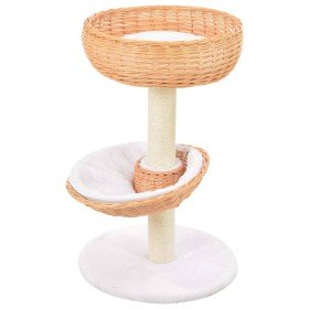 Rascador para gatos con poste de sisal madera natural de sauce en Mobiliario para gatos | Comprar online en Foru.es