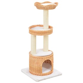 Rascador para gatos con poste de sisal madera natural de sauce en Mobiliario para gatos | Comprar online en Foru.es