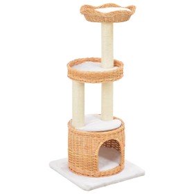 Rascador para gatos con poste de sisal madera natural de sauce en Mobiliario para gatos | Comprar online en Foru.es