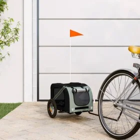 Pet Bicycle Trailer Iron Oxford Cloth Gray Black by vidaXL, pet strollers - Ref: Foro24-93867, Price: 101,39 €, Discount: %