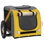 Remolque de bicicleta mascotas hierro tela Oxford amarillo gris de vidaXL, Cochecitos para mascotas - Ref: Foro24-93868, Prec...