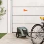 Remolque de bicicleta para perros hierro y tela Oxford gris de vidaXL, Cochecitos para mascotas - Ref: Foro24-93951, Precio: ...