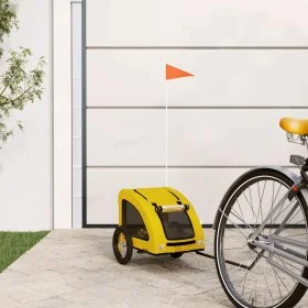 Pet Bicycle Trailer Iron Oxford Cloth Yellow by vidaXL, pet strollers - Ref: Foro24-93952, Price: 92,15 €, Discount: %