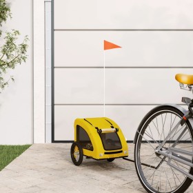 Remolque de bicicleta mascotas hierro tela Oxford amarillo de vidaXL, Cochecitos para mascotas - Ref: Foro24-93952, Precio: 9...