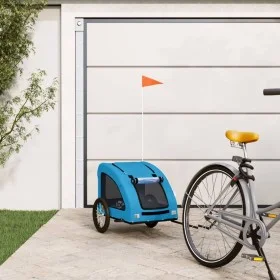 Pet Bicycle Trailer Iron Oxford Cloth Blue by vidaXL, pet strollers - Ref: Foro24-93960, Price: 97,90 €, Discount: %
