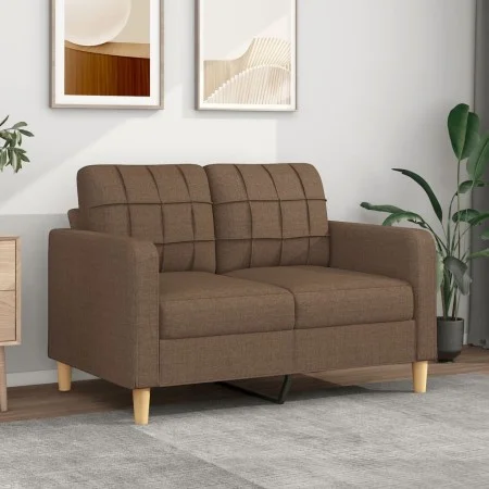 Sofá de 2 plazas de tela marrón 120 cm de vidaXL, Sofás - Ref: Foro24-359086, Precio: 195,73 €, Descuento: %