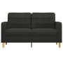 Sofá de 2 plazas de tela negro 140 cm de vidaXL, Sofás - Ref: Foro24-359095, Precio: 193,00 €, Descuento: %