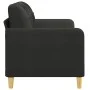 Sofá de 2 plazas de tela negro 140 cm de vidaXL, Sofás - Ref: Foro24-359095, Precio: 189,74 €, Descuento: %