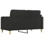 Sofá de 2 plazas de tela negro 140 cm de vidaXL, Sofás - Ref: Foro24-359095, Precio: 189,74 €, Descuento: %