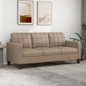 3-seater sofa in cappuccino-colored synthetic leather 180 cm by vidaXL, Sofas - Ref: Foro24-359126, Price: 268,49 €, Discount: %