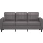 Sofá de 3 plazas de cuero sintético gris 180 cm de vidaXL, Sofás - Ref: Foro24-359124, Precio: 271,14 €, Descuento: %