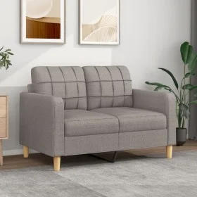 Sofá de 2 plazas de tela gris taupé 120 cm de vidaXL, Sofás - Ref: Foro24-359090, Precio: 196,76 €, Descuento: %