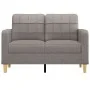 Sofá de 2 plazas de tela gris taupé 120 cm de vidaXL, Sofás - Ref: Foro24-359090, Precio: 196,76 €, Descuento: %