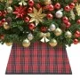 Falda del árbol de Navidad roja y negra 48x48x25 cm de vidaXL, Cubrepié del árbol de Navidad - Ref: Foro24-331306, Precio: 10...