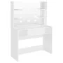 Tocador de maquillaje con luces LED MDF blanco 100x40x135 cm de vidaXL, Tocadores para dormitorios - Ref: Foro24-331538, Prec...