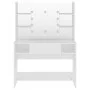 Tocador de maquillaje con luces LED MDF blanco 100x40x135 cm de vidaXL, Tocadores para dormitorios - Ref: Foro24-331538, Prec...