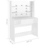 Tocador de maquillaje con luces LED MDF blanco 100x40x135 cm de vidaXL, Tocadores para dormitorios - Ref: Foro24-331538, Prec...