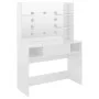Tocador de maquillaje luces LED MDF blanco brillo 100x40x135 cm de vidaXL, Tocadores para dormitorios - Ref: Foro24-331539, P...