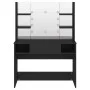 Makeup dressing table with LED lights black MDF 100x40x135 cm by vidaXL, Bedroom Dressers - Ref: Foro24-331540, Price: 203,41...