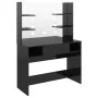Makeup dressing table LED lights gloss black MDF 100x40x135 cm by vidaXL, Bedroom Dressers - Ref: Foro24-331541, Price: 202,0...