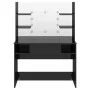 Makeup dressing table LED lights gloss black MDF 100x40x135 cm by vidaXL, Bedroom Dressers - Ref: Foro24-331541, Price: 202,0...