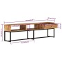 Mueble de TV madera maciza de acacia 160x30x45 cm de vidaXL, Muebles TV - Ref: Foro24-337991, Precio: 120,67 €, Descuento: %