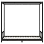 Estructura de cama para niños madera de pino negro 90x190 cm de vidaXL, Cunas y camas para niños - Ref: Foro24-834518, Precio...