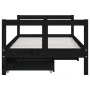 Estructura cama infantil y cajones madera pino negro 80x160 cm de vidaXL, Cunas y camas para niños - Ref: Foro24-834416, Prec...