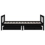 Estructura cama infantil y cajones madera pino negro 80x160 cm de vidaXL, Cunas y camas para niños - Ref: Foro24-834416, Prec...