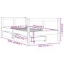 Estructura cama infantil y cajones madera pino negro 80x160 cm de vidaXL, Cunas y camas para niños - Ref: Foro24-834416, Prec...