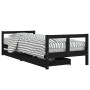 Estructura de cama niños con cajones madera pino negro 80x200cm de vidaXL, Cunas y camas para niños - Ref: Foro24-834407, Pre...