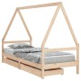 Estructura de cama infantil con cajones madera pino 90x190 cm de vidaXL, Cunas y camas para niños - Ref: Foro24-834477, Preci...