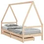 Estructura de cama infantil con cajones madera pino 90x190 cm de vidaXL, Cunas y camas para niños - Ref: Foro24-834477, Preci...