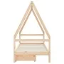 Estructura de cama infantil con cajones madera pino 90x190 cm de vidaXL, Cunas y camas para niños - Ref: Foro24-834477, Preci...