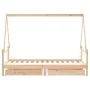 Estructura de cama infantil con cajones madera pino 90x190 cm de vidaXL, Cunas y camas para niños - Ref: Foro24-834477, Preci...
