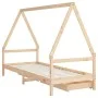 Estructura de cama infantil con cajones madera pino 90x190 cm de vidaXL, Cunas y camas para niños - Ref: Foro24-834477, Preci...