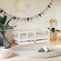 Estructura cama niños con cajones madera pino blanco 70x140 cm de vidaXL, Cunas y camas para niños - Ref: Foro24-834412, Prec...