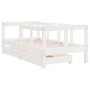 Estructura cama niños con cajones madera pino blanco 70x140 cm de vidaXL, Cunas y camas para niños - Ref: Foro24-834412, Prec...