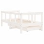 Estructura cama niños con cajones madera pino blanco 70x140 cm de vidaXL, Cunas y camas para niños - Ref: Foro24-834412, Prec...