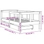 Estructura cama niños con cajones madera pino blanco 70x140 cm de vidaXL, Cunas y camas para niños - Ref: Foro24-834412, Prec...