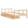 Children's bed frame with pine wood drawers 90x200 cm by vidaXL, Cribs and beds for children - Ref: Foro24-834408, Price: 93,...