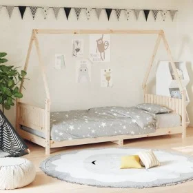 Estructura de cama para niños madera maciza de pino 90x200 cm de vidaXL, Cunas y camas para niños - Ref: Foro24-834498, Preci...