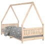 Estructura de cama para niños madera maciza de pino 90x200 cm de vidaXL, Cunas y camas para niños - Ref: Foro24-834498, Preci...