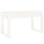 Banco de jardín madera maciza de pino blanco 80x38x45 cm de vidaXL, Bancos de jardín - Ref: Foro24-825087, Precio: 66,65 €, D...