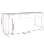 Banco de jardín madera maciza de pino gris 110x38x45 cm de vidaXL, Bancos de jardín - Ref: Foro24-825095, Precio: 80,59 €, De...