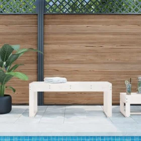 Solid white pine wood garden bench 110x38x45 cm by vidaXL, garden benches - Ref: Foro24-825094, Price: 77,44 €, Discount: %