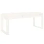Banco de jardín madera maciza de pino blanco 110x38x45 cm de vidaXL, Bancos de jardín - Ref: Foro24-825094, Precio: 77,44 €, ...
