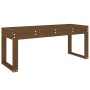 Banco de jardín madera maciza de pino marrón miel 110x38x45 cm de vidaXL, Bancos de jardín - Ref: Foro24-825096, Precio: 81,6...